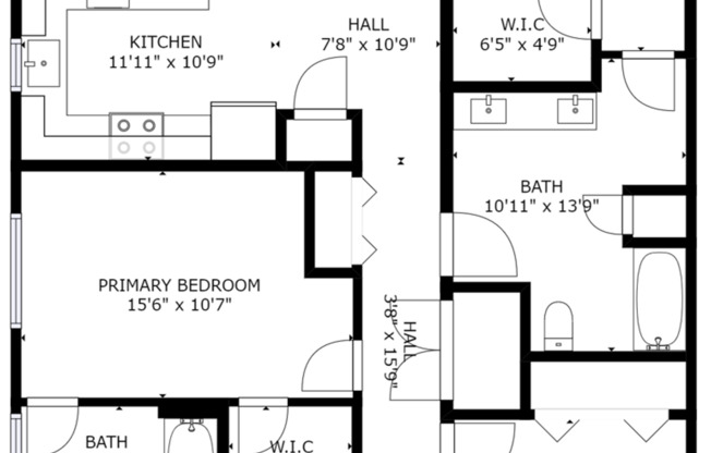 3 beds, 2 baths, 1,320 sqft, $2,695, Unit 606