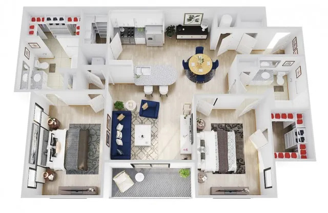 2 beds, 2 baths, 1,220 sqft, $2,395