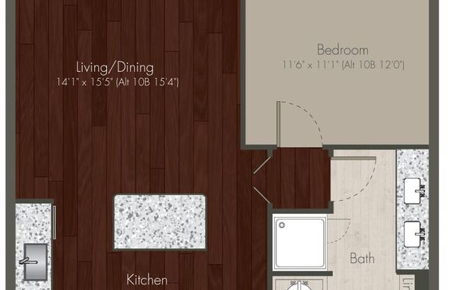 1 bed, 1 bath, 708 sqft, $2,156.35, Unit 224