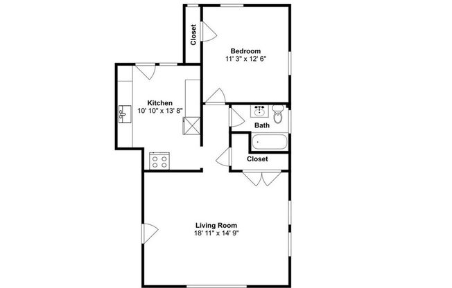 1 bed, 1 bath, 650 sqft, $1,295, Unit 3