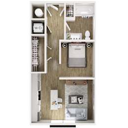 Studio, 1 bath, 536 sqft, $1,425