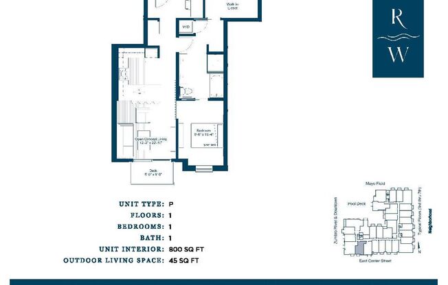 1 bed, 1 bath, 800 sqft, $2,145, Unit 706