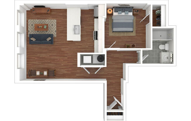 1 bed, 1 bath, 681 sqft, $1,465