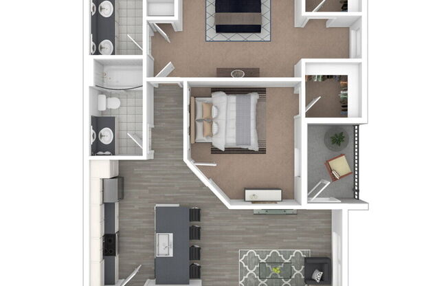 2 beds, 2 baths, 975 sqft, $1,535