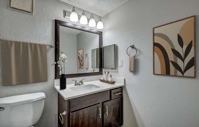 a bathroom with a sink and a toilet