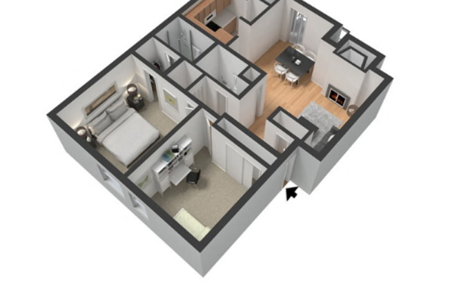 2 beds, 2 baths, 1,140 sqft, $1,450, Unit 1991A