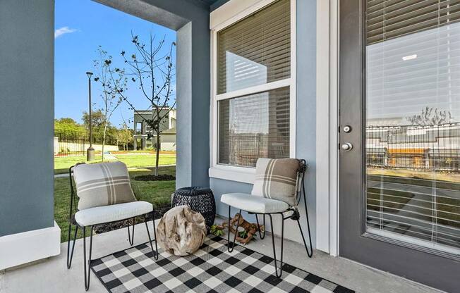 Balcony area at Reveal 54, Georgetown, TX, 78626