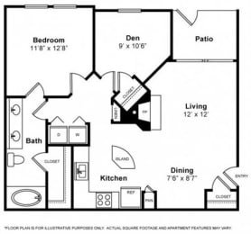 1 bed, 1 bath, 846 sqft, $2,890