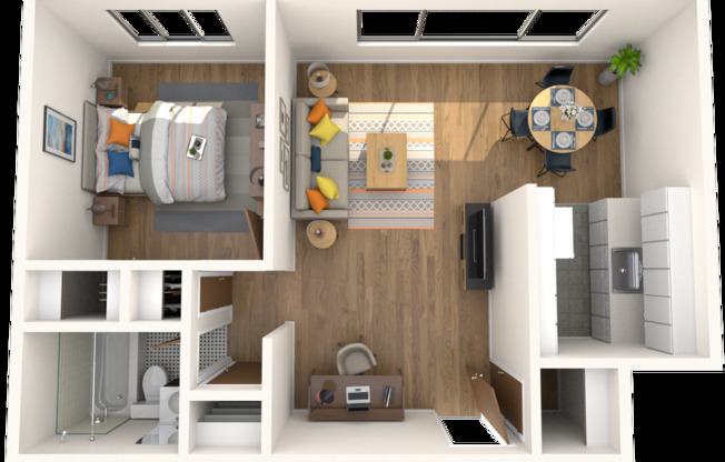 1 bed, 1 bath, 535 sqft, $1,050, Unit 207