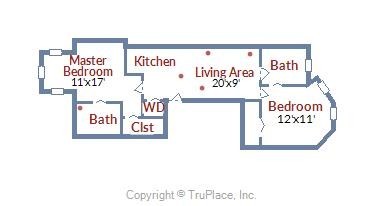 2 beds, 2 baths, 1,000 sqft, $3,403, Unit Apt 2