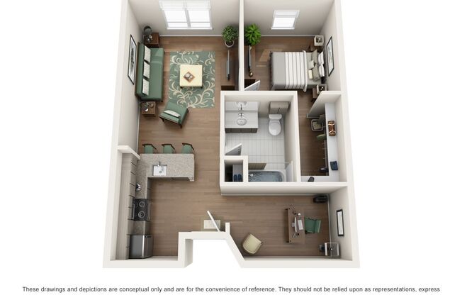 1 bed, 1 bath, 721 sqft, $2,325, Unit 307