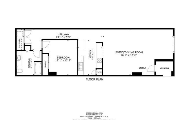1 bed, 1 bath, 977 sqft, $2,695, Unit 108