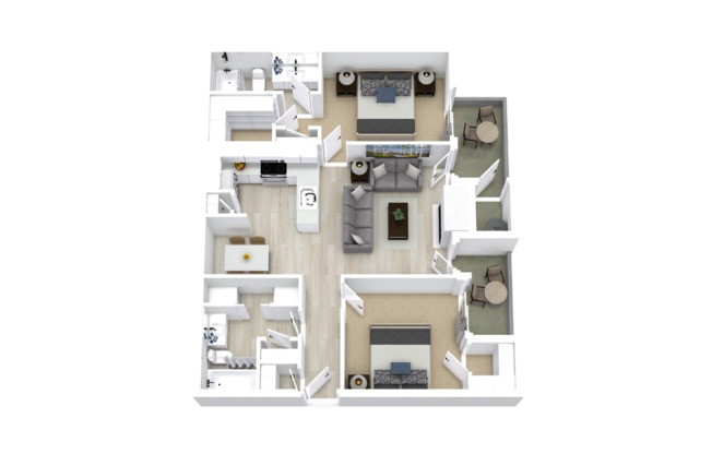 2 beds, 2 baths, 1,035 sqft, $1,974, Unit 1227