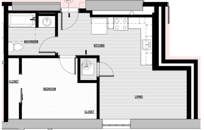 1 bed, 1 bath, 528 sqft, $1,175