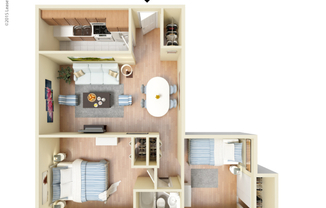 2 beds, 1 bath, 680 sqft, $1,515