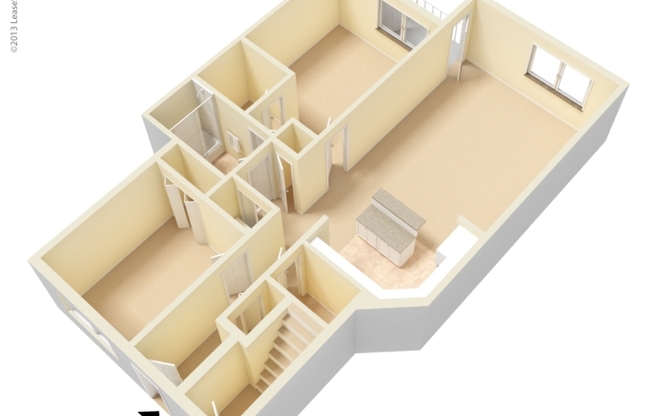 2 beds, 1 bath, 1,100 sqft, $1,599