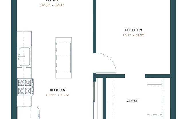 1 bed, 1 bath, 665 sqft, $1,925, Unit 419