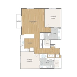 2 beds, 2 baths, 1,350 sqft, $3,225