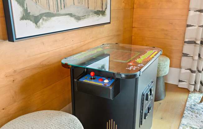 game room at ironridge at hill country village apartments