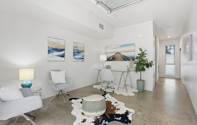 1-Bedroom + Den/Office, 2-Bath Townhome with EV Charging & Secure Parking