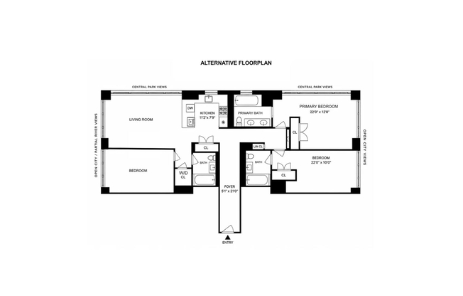 2 beds, 3 baths, 1,647 sqft, $14,500, Unit 33H