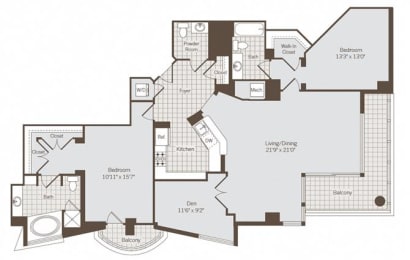 2 beds, 2.5 baths, 1,596 sqft, $3,960