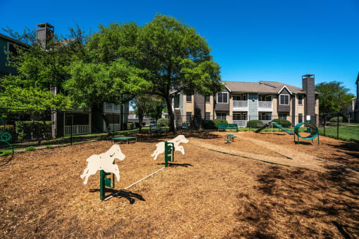 resident dog park in apartments near the domain