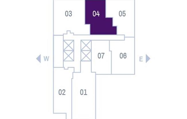 Studio, 1 bath, 488 sqft, $3,710, Unit 2604