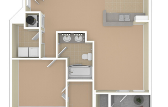 1 bed, 1 bath, 875 sqft, $1,505