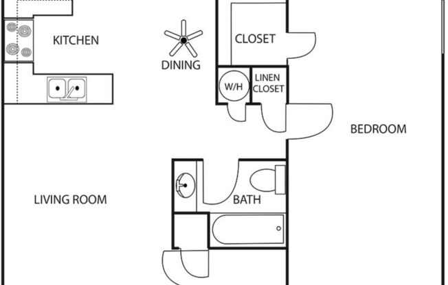 1 bed, 1 bath, 836 sqft, $2,300