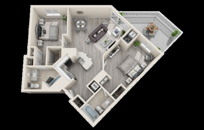 2 beds, 2 baths, 1,129 sqft, $2,891