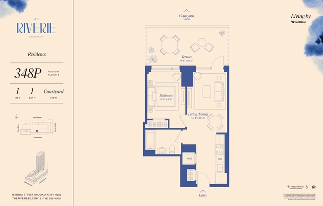1 bed, 1 bath, $5,035, Unit 348P