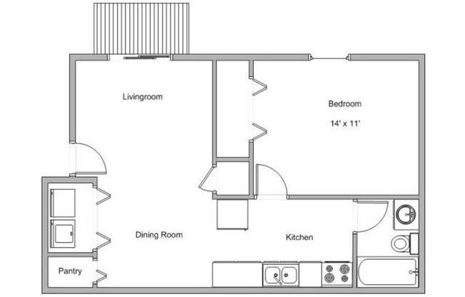 1 bed, 1 bath, 750 sqft, $895, Unit A-206