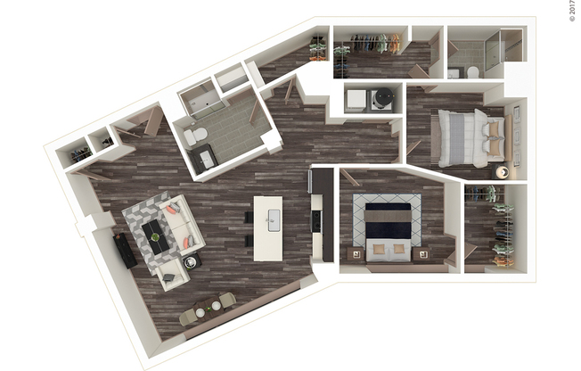 2 beds, 2 baths, 1,133 sqft, $2,350