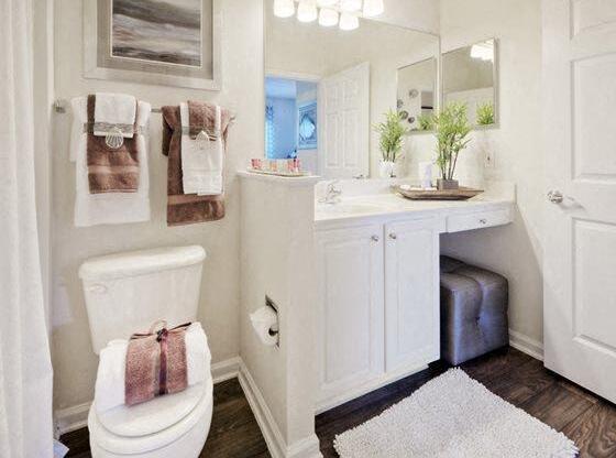 bathroom with updated materials