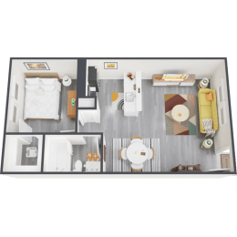 1 bed, 1 bath, 528 sqft, $826