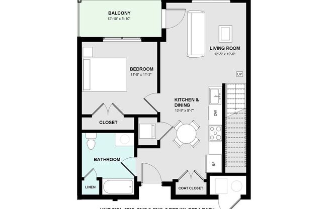 2 beds, 1 bath, 938 sqft, $1,875, Unit 6303