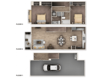 2 beds, 2 baths, 1,221 sqft, $1,805