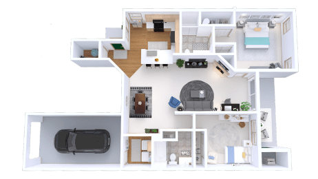 2 beds, 2 baths, 1,244 sqft, $1,909