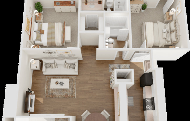 2 beds, 2 baths, 900 sqft, $1,399