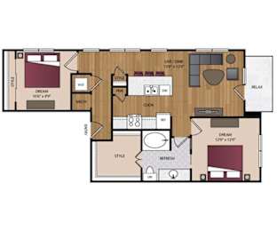 2 beds, 1 bath, 936 sqft, $2,235