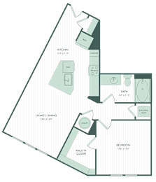 1 bed, 1 bath, 792 sqft, $1,459