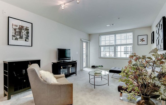 Living Room With Expansive Window at Garfield Park, Arlington, VA, 22201