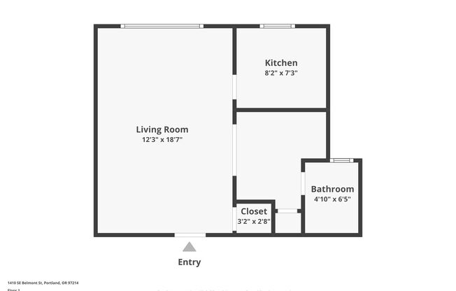 Studio, 1 bath, $1,195, Unit 205