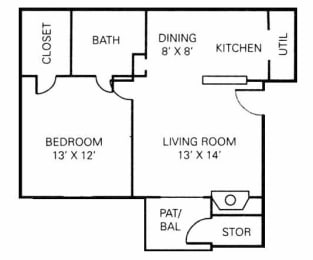 1 bed, 1 bath, 602 sqft, $950