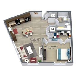 1 bed, 1 bath, 708 sqft, $1,785