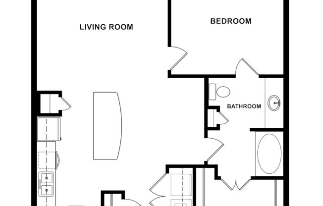 1 bed, 1 bath, 826 sqft, $1,535