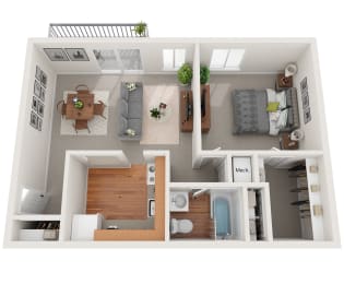 1 bed, 1 bath, 606 sqft, $1,793