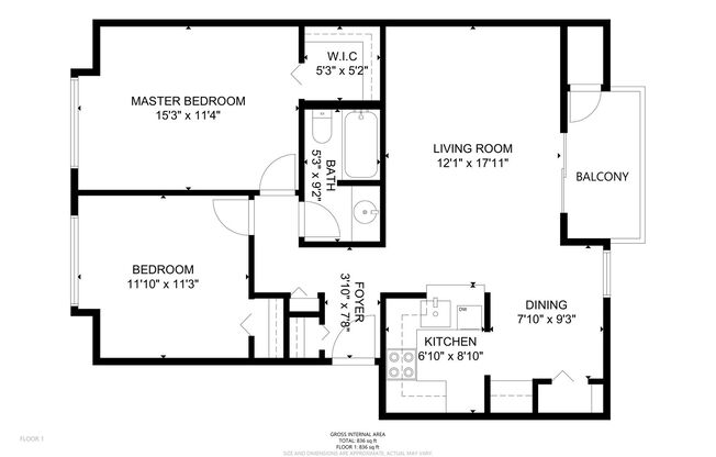 2 beds, 1 bath, 852 sqft, $1,335, Unit A-06