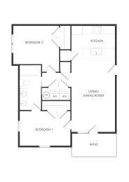 2 beds, 1 bath, 906 sqft, $1,455
